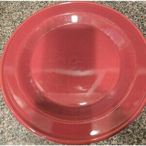 Henn Workshops cranberry Red Glossy Stoneware  Solid Dinner Plates 2-Piece Set